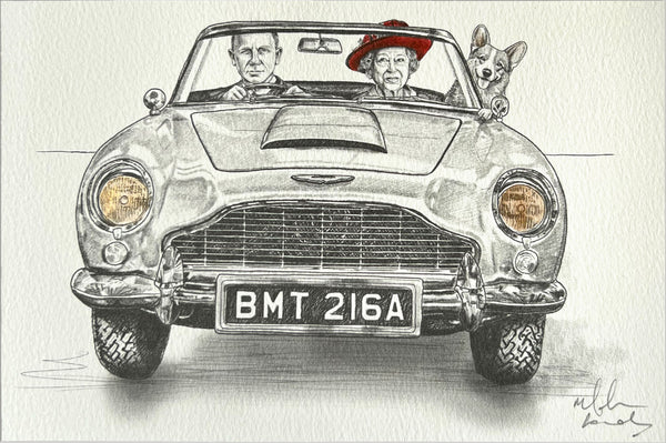 Queen & Bond In Aston Martin Landscape